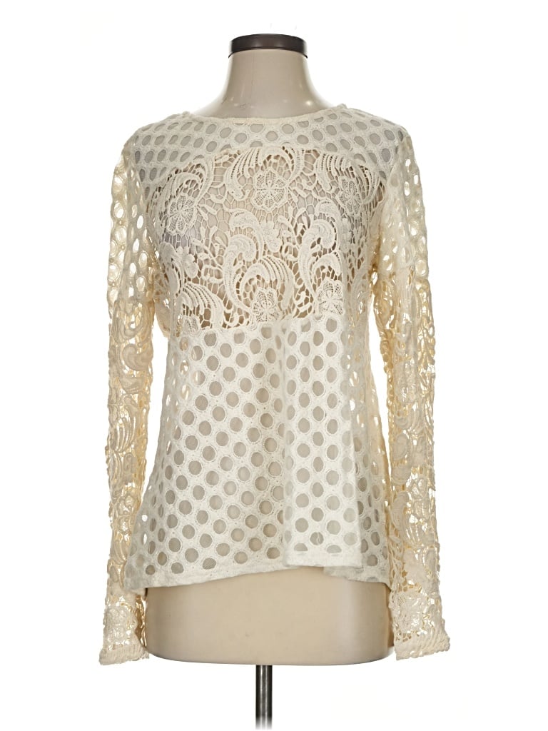Pre-owned Sunday In Brooklyn Long Sleeve Blouse In Ivory