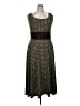 Perceptions Polka Dots Brown Casual Dress Size 14 - photo 1