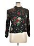 Rena Rowan 100% Rayon Black Long Sleeve Blouse Size 14 Petite - photo 1