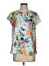 rsvp by TALBOTS 100% Polyester Tropical Teal Short Sleeve Blouse Size S - photo 1