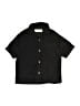 Zara Solid Black Short Sleeve Button-Down Shirt Size 6 - 7 - photo 1