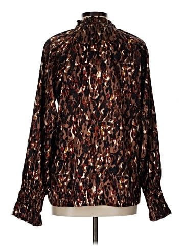 Per Se By Carlisle Long Sleeve Silk Top (view 2)