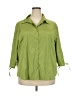 DCC Green 3/4 Sleeve Button-Down Shirt Size 2X - photo 1