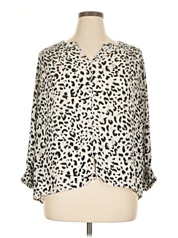 Rose + Olive 3/4 Sleeve Blouse (view 1)