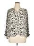Rose + Olive 100% Polyester Animal Print Ivory 3/4 Sleeve Blouse Size XL - photo 1