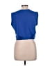 Sarin Mathews Blue Short Sleeve Top Size L - photo 2