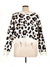 Just Polly 100% Acrylic Animal Print Ivory Pullover Sweater Size XL - photo 2