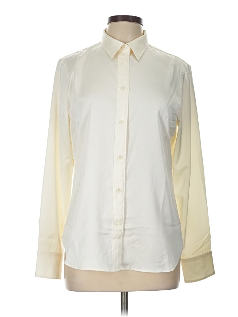 Pre-owned Jcrew Long Sleeve Blouse In Ivory