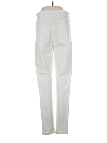 Madewell Tall 10" High-Rise Skinny Crop Jeans in Pure White: Button-Front Edition (view 2)