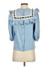 Marc Jacobs 100% Cotton Blue 3/4 Sleeve Blouse Size XS - photo 2