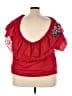 Unbranded Red Short Sleeve Blouse Size XXL (estimated) - photo 2