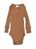 Unbranded Solid Brown Long Sleeve Onesie Size 0-3 mo - photo 1