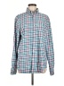 Vineyard Vines Performance 100% Polyester Plaid Teal Long Sleeve Blouse Size M - photo 1