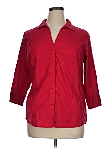Riders by Lee 3/4 Sleeve Button-Down Shirt (view 1)