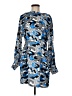ASOS 100% Polyester Print Blue Cocktail Dress Size 8 - photo 1