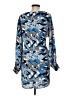 ASOS 100% Polyester Print Blue Cocktail Dress Size 8 - photo 2