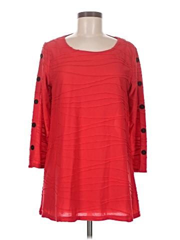 MULTIPLES 3/4 Sleeve Top (view 1)