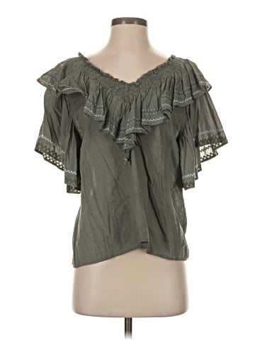 Something Navy Short Sleeve Blouse (view 1)