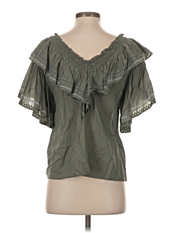 Something Navy Short Sleeve Blouse (view 2)