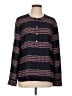 Banana Republic 100% Polyester Stripes Black Long Sleeve Blouse Size L - photo 1