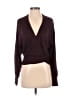 Express Burgundy Long Sleeve Blouse Size 22 - photo 1