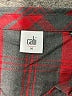 CAbi 100% Rayon Plaid Red Long Sleeve Button-Down Shirt Size M - photo 7