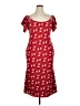 Karl Lagerfeld Paris 100% Polyester Red Casual Dress Size 14 - photo 1