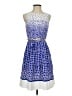 Eliza J 100% Polyester Print Blue Cocktail Dress Size 4 - photo 1