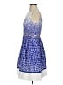 Eliza J 100% Polyester Print Blue Cocktail Dress Size 4 - photo 5