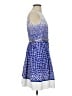 Eliza J 100% Polyester Print Blue Cocktail Dress Size 4 - photo 4