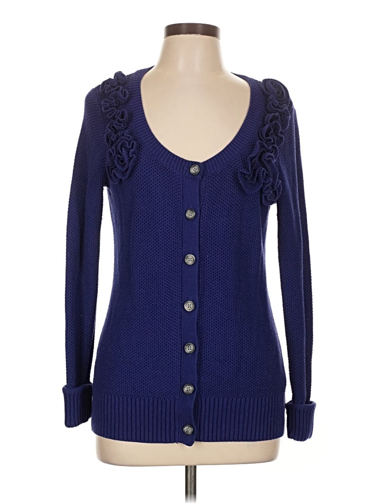 Pre-owned Dkny Jeans Cardigan Sweater In Blue