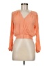 O'Neill 100% Viscose Orange Long Sleeve Blouse Size M - photo 1