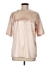 Willow Lane Metallic Tan Short Sleeve T-Shirt Size M - photo 1