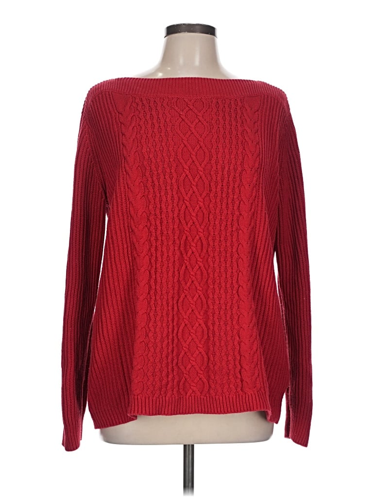 Pre-owned Tommy Hilfiger Pullover Sweater In Red