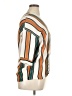 Moonbasa Stripes Orange Short Sleeve Blouse Size XL (estimated) - photo 4