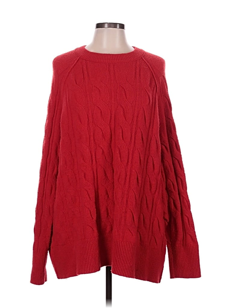 Pre-owned Aerie Pullover Sweater In Red