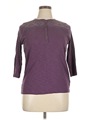 Chaps 3/4 Sleeve Top (view 1)