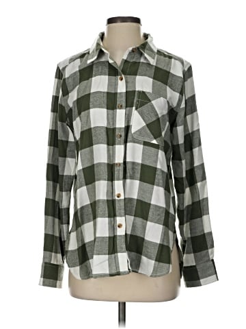 Time and Tru Long Sleeve Button-Down Shirt (view 1)
