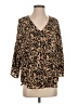 Mittoshop Animal Print Brown 3/4 Sleeve Blouse Size S - photo 1