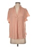 Naked Zebra 100% Polyester Pink Short Sleeve Blouse Size S - photo 1
