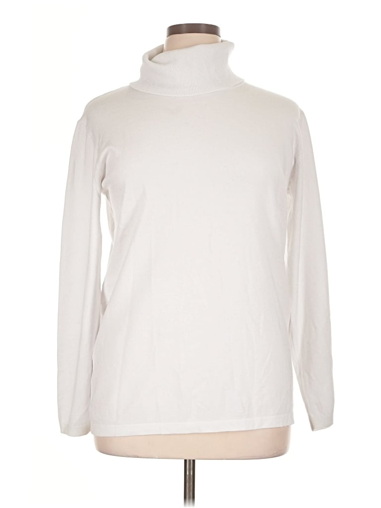 Pre-owned Unbranded Turtleneck Sweater In White