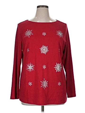 Karen Scott Long Sleeve Top (view 1)