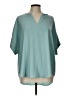 shopthemint.com Teal Short Sleeve Blouse Size L - photo 1