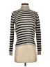 Olivaceous Stripes Silver Turtleneck Sweater Size S - photo 1
