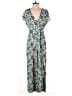 Miami 100% Rayon Paisley Green Jumpsuit Size M - photo 1
