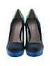 Nine & Co. Color Block Blue Heels Size 6 1/2 - photo 2