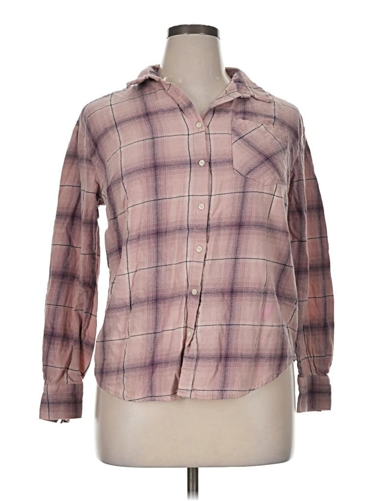 Pre-owned A New Day Long Sleeve Button Down Shirt In Pink