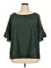 Shein Curve 100% Polyester Green Short Sleeve Blouse Size 18 Plus (3) - photo 1