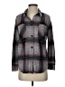 B.wear Plaid Gray Long Sleeve Blouse Size XS - photo 1