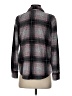 B.wear Plaid Gray Long Sleeve Blouse Size XS - photo 2